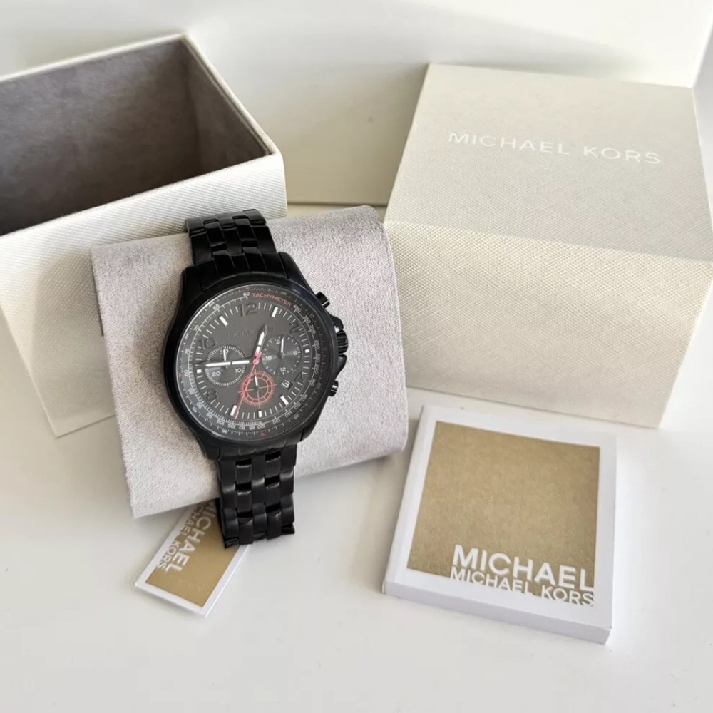 New Michael Kors Watch Men's Black - Picture 2 of 4